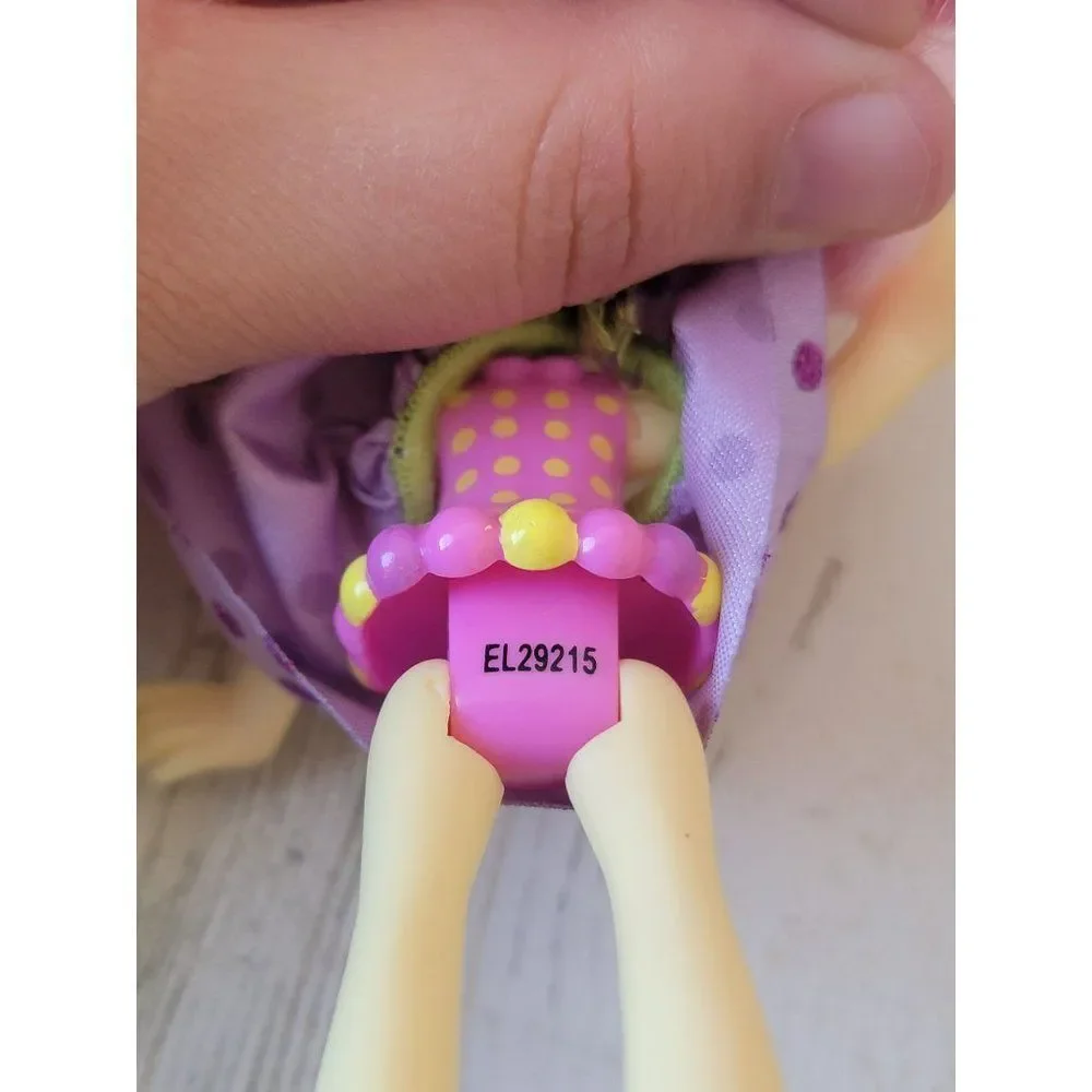 Moose pink hair Girl doll dress polka dot‎ toy figure accessory